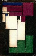Theo van Doesburg Design for Stained-glass Composition Female Head. oil painting artist